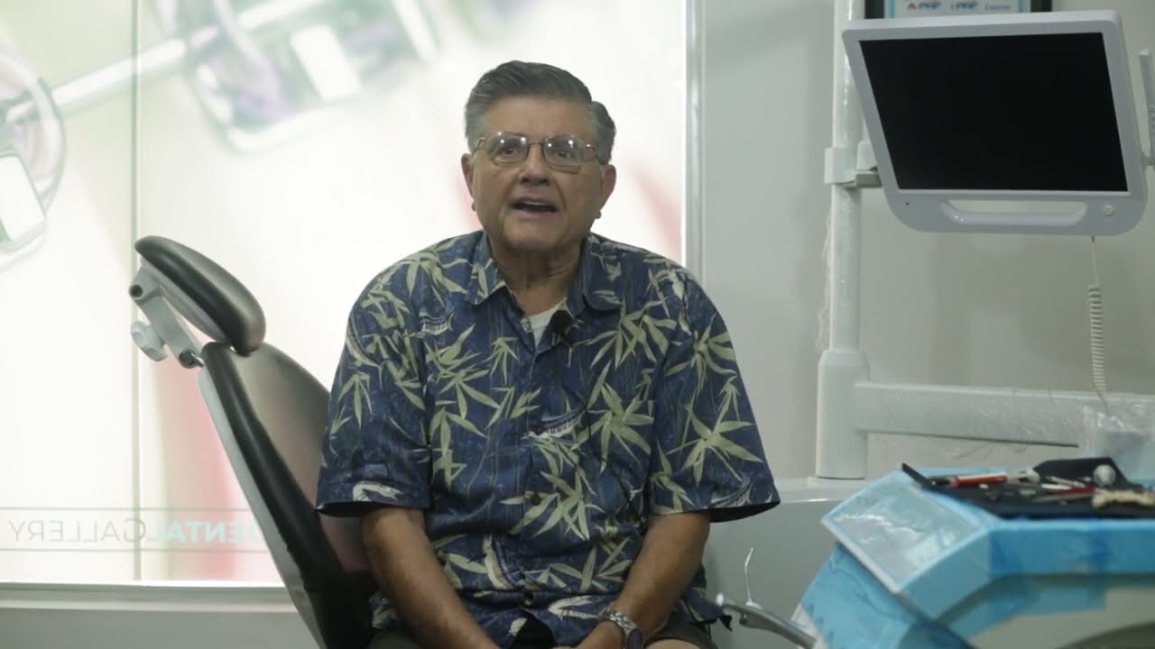 Robert Leischner in the dental chair at the clinic